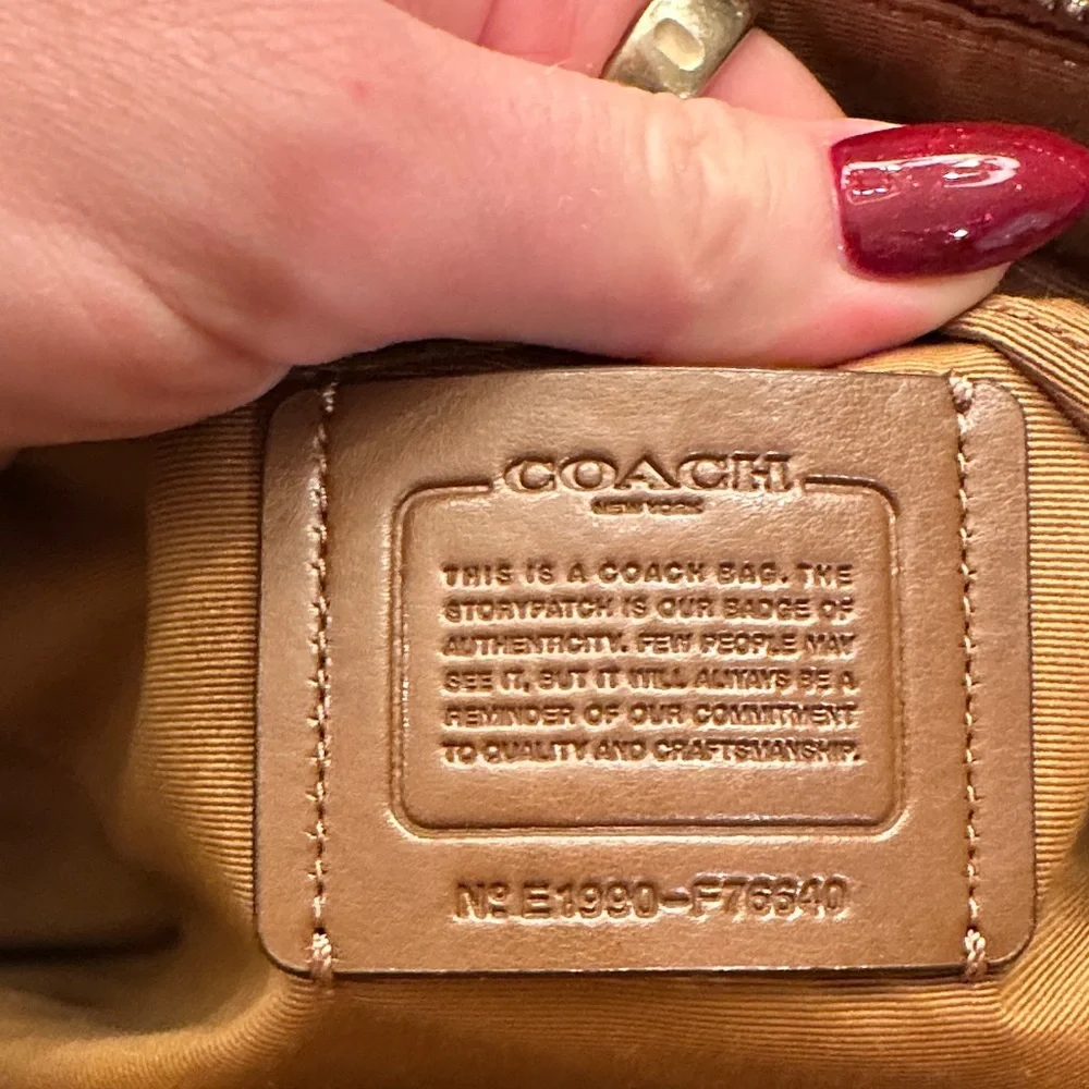 Coach Brown Leather Shoulder Bag - Picture 8 of 8